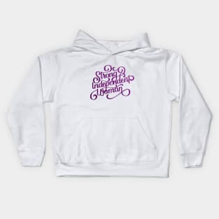 Strong Independent Woman Kids Hoodie